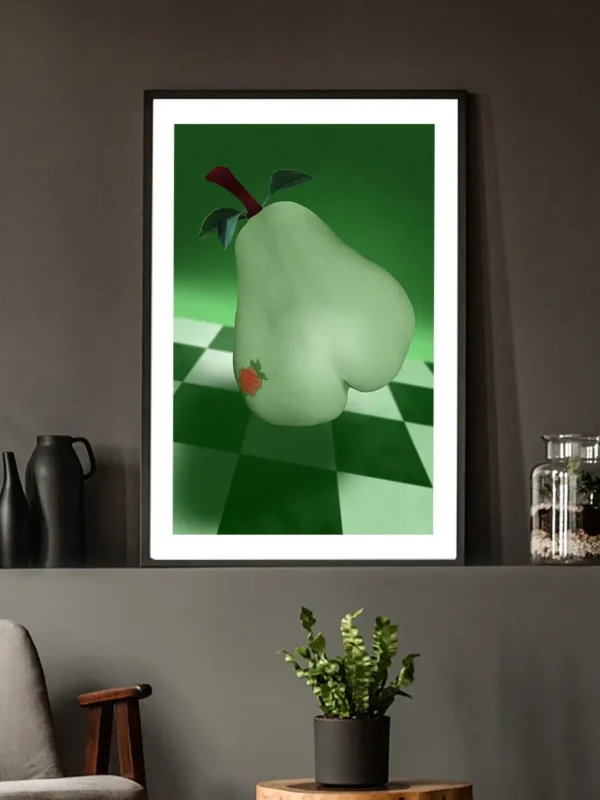 Chequered Pear - Poster ur serien Forbidden Fruit - Ramexempel