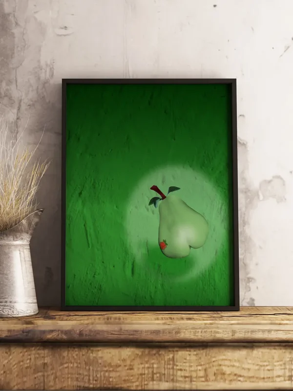 Tattooed Pear - Poster - Ur serien Forbidden Fruit - Ramexempel