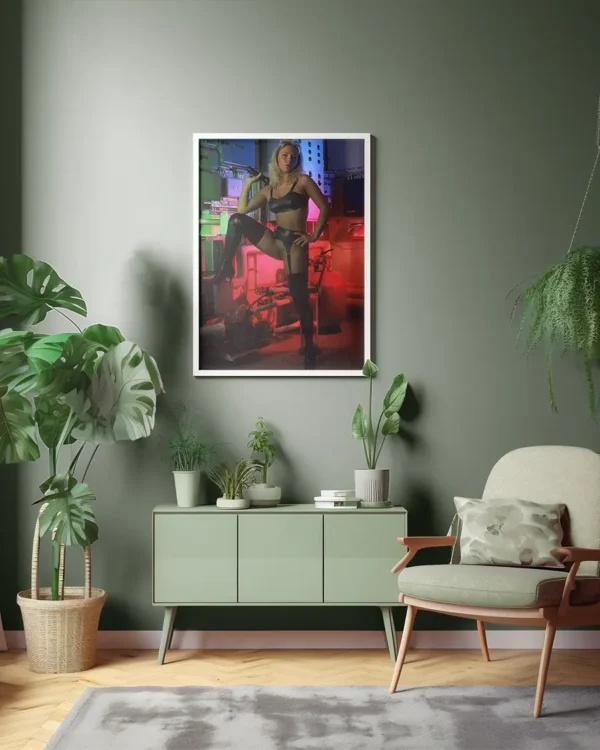 Gummilekar I Pannrummet - Poster - Fine Art Nude - Ramexempel