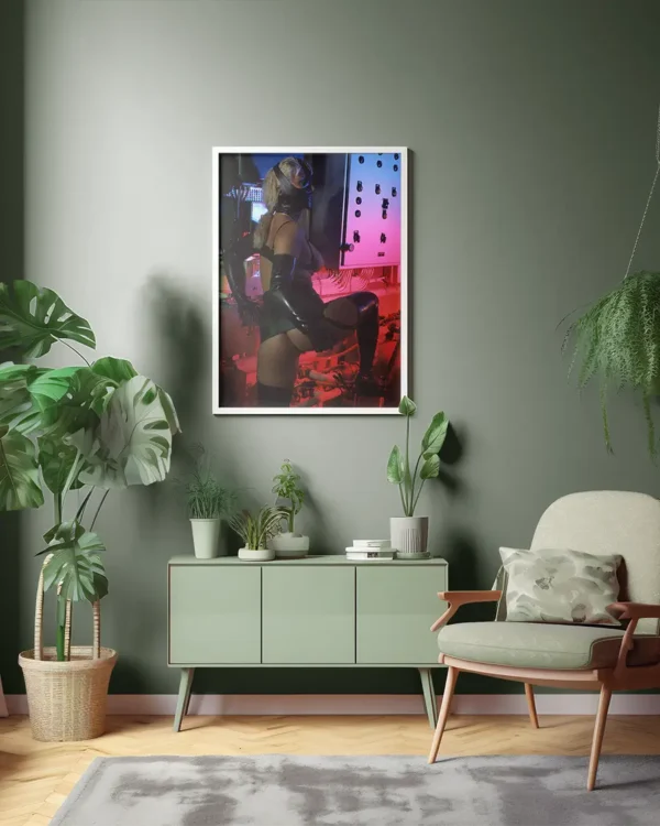 Gummilekar I Pannrummet - Poster - Fine Art Nude - Ramexempel