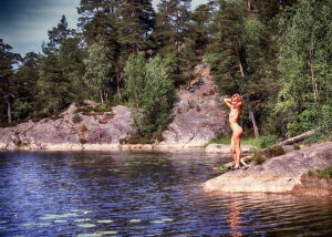 Nakenbad vid sjön – Poster - Poster - Fine Art Nude