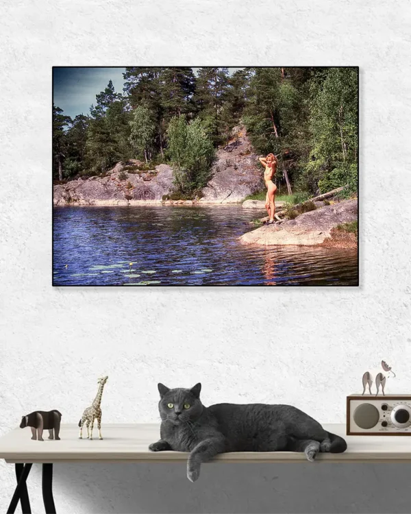 Nakenbad vid sjön – Poster - Poster - Fine Art Nude - Ramexempel