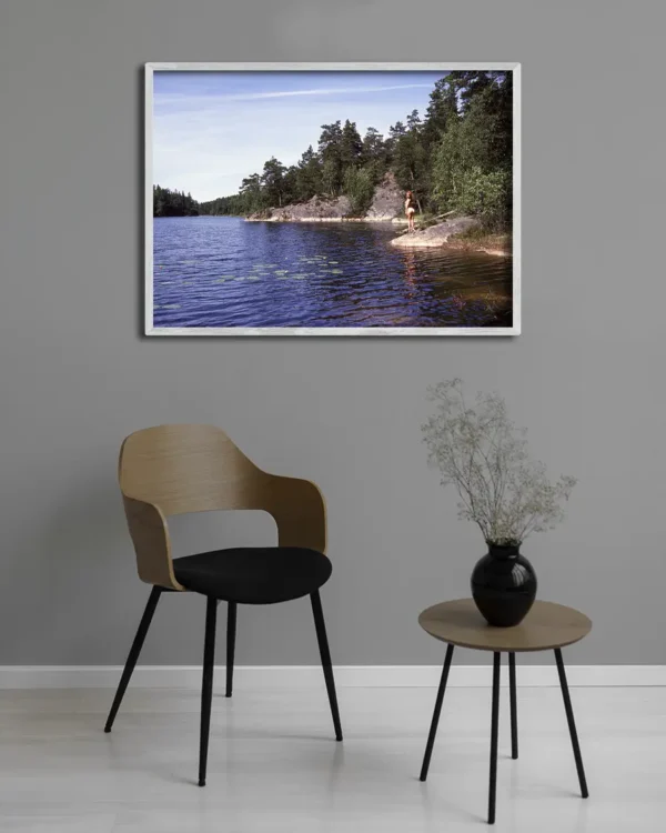Nakenbad vid sjön – Poster - Poster - Fine Art Nude - Ramexempel