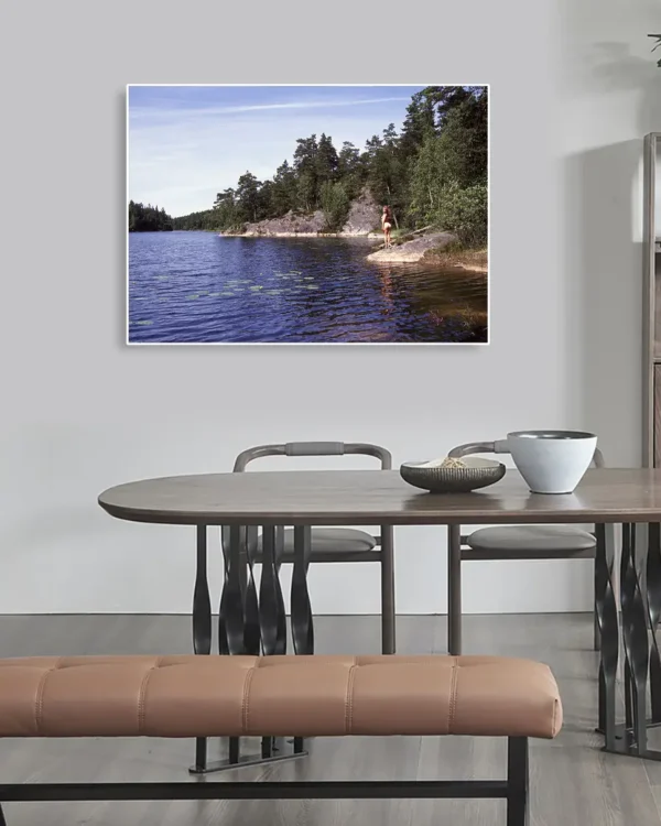 Nakenbad vid sjön – Poster - Poster - Fine Art Nude - Ramexempel